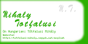 mihaly totfalusi business card